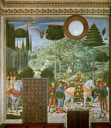 Il Viaggio dei Magi a Betlemme, la Parete Posteriore della Cappella, c.1460